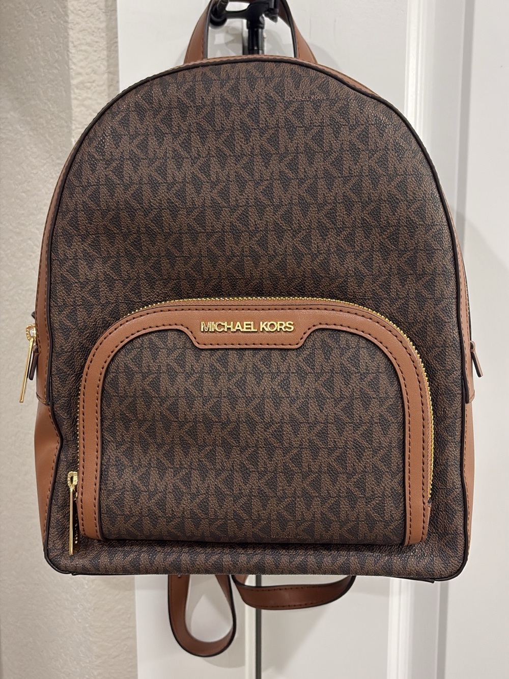 Michael Kors Brown & Tan Signature Mini Backpack